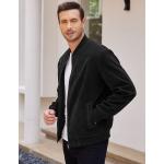 COOFANDY Men's Casual Varsity Jacket Vintage Lightweight Suede Bomber Jackets