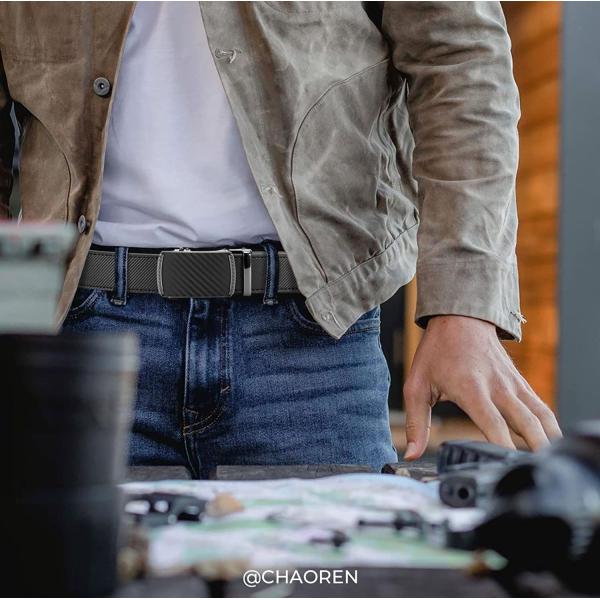 CHAOREN Leather Ratchet Belt Men - Customizable Fit, Effortless Style (35mm)