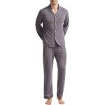 BAMBOO COOL Men's Pajama Set Lightweight Long Sleeve Button Down Soft Bamboo Sleepwear for Men Dark Grey
