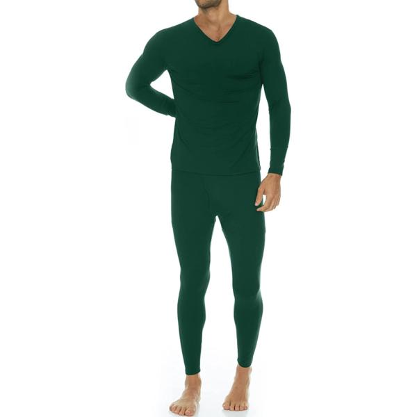 Thermajohn Long Johns Thermal Underwear for Men V Neck Fleece Lined Base Layer Set for Cold Weather