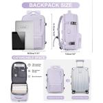 VECAVE Travel Backpack,Airline Approved Carry On Backpack for Women Waterproof 14 Inch Laptop Backpack with Shoe Compartment Casual Daypack Backpacks Purple