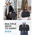Duffle Bag for Travel,BAGSMART Carry on Weekender Overnight Bag,Travel Duffel Bag with Toiletry Bag,Shoe Bag （Black,38L)