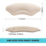 6 Pairs Microfiber Leather Heel Cushion Pads, Mukifine Heel Liners Prevent Heel Blisters, Bunion Callus, and Loose Shoes, Heel Preventor for Heel Pain Relief.