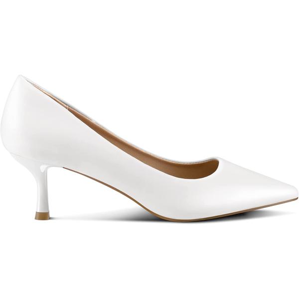 mysoft Women's Pumps 2inch Kitten Heel Pointed Toe Low Heel Dress Shoes