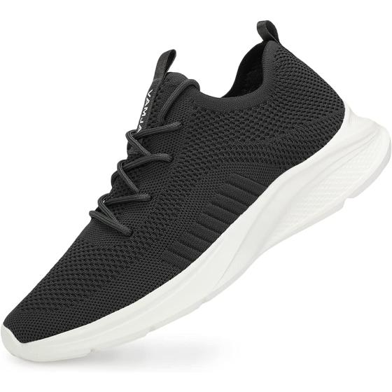 VAMJAM Men's Running Shoes Fashion Sneakers - Lightweight Breathable Flying Knitting Lace Up Mesh Walking Shoes Workout Casual Sports Shoes
