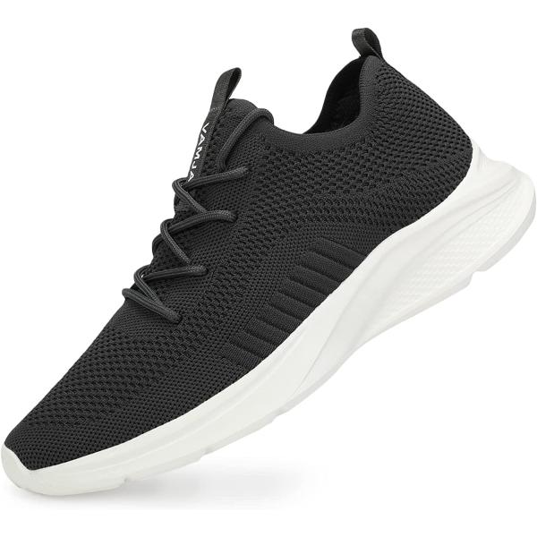 VAMJAM Men's Running Shoes Fashion Sneakers - Lightweight Breathable Flying Knitting Lace Up Mesh Walking Shoes Workout Casual Sports Shoes