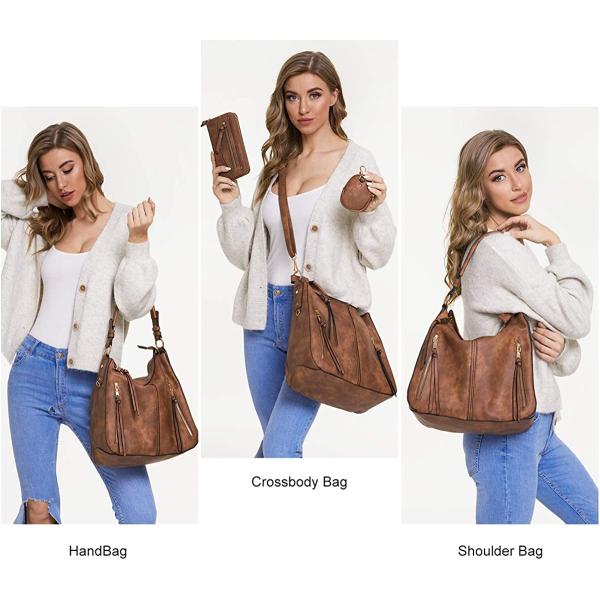 lapsting Hobo Bags for Women Handbags Purse Ladies Boho Shoulder Bag Crossbody Purses Faux Leather