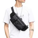 Large Waterproof Black Waist Bag Fanny Pack For Men Women Belt Bag Pouch Hip Bum Bag Chest Bag with Adjustable Strap, Premium Lightweight Fanny Pack For Gym Fitness Workout Travel Work Commuting