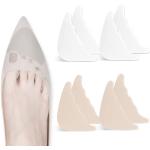 4 Pairs Toe Filler Inserts Adjustable Toe Plug Reusable Shoe Filler for Too Big Shoes for Women Men Unisex Pumps Flats Sneakers - Black + Beige