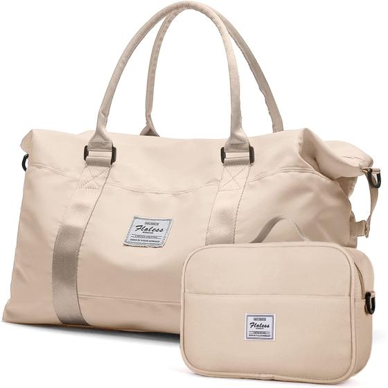 HYC00 Travel Duffel Bag, Sports Tote Gym Bag, Shoulder Weekender Overnight Bag for Women
