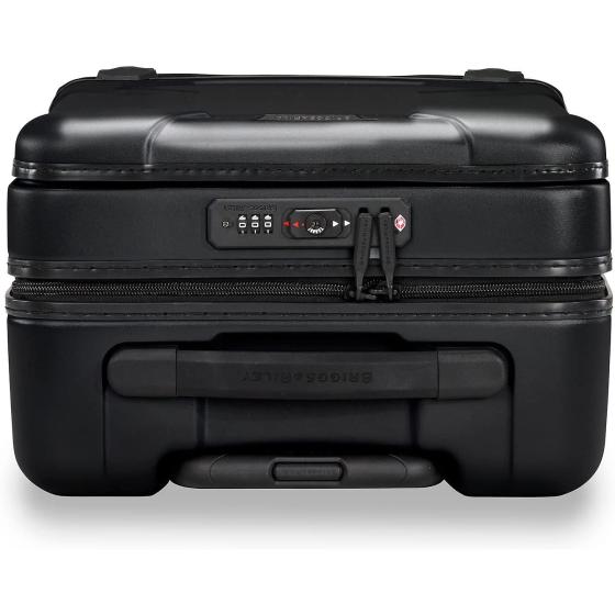 Briggs & Riley Torq Hardside Carry On Luggage with Spinner Wheels 22 inch. USB Charging Port, TSA-Friendly Locks, Easy Access Hinged Front Pocket, Black