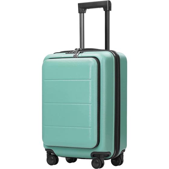 COOLIFE Luggage Suitcase Piece Set Carry On ABS+PC Spinner Trolley with pocket Compartmnet Weekend Bag (Sakura pink, 20in(carry on))