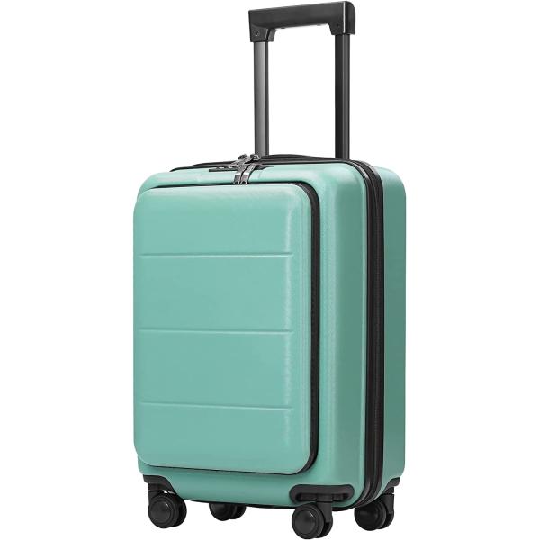 COOLIFE Luggage Suitcase Piece Set Carry On ABS+PC Spinner Trolley with pocket Compartmnet Weekend Bag (Sakura pink, 20in(carry on))