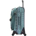 Steve Madden Designer 20 Inch Luggage Collection - Lightweight Softside Expandable Suitcase for Men & Women - Durable Carry On Bag with 4-Rolling Spinner Wheels (Legends Turquoise)