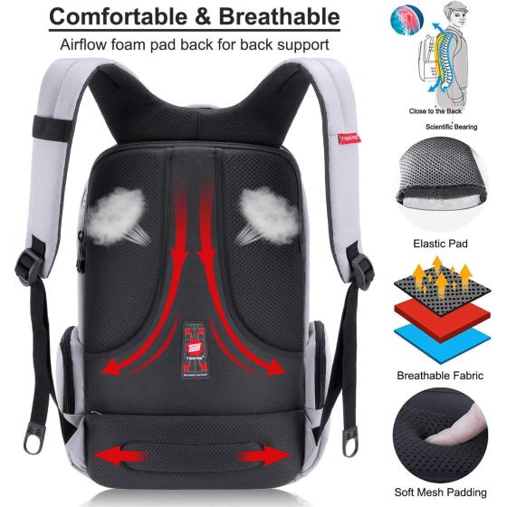 KUPRINE Travel Anti Theft Slim Durable Laptop Backpacks for Women Mens Lightweight Water Resistant College Computer Backpack Fits Most 15.6 Laptop & Tablet