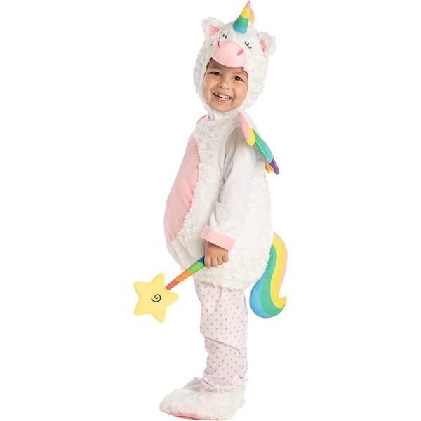 Spooktacular Creations Cute Lil’ Baby Unicorn Costume with Wings and Star Wand for Halloween Dress Up Party, Cosplay Party