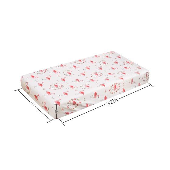 ALVABABY Changing Pad Covers 2pack 100% Organic Cotton Soft and Light Baby Cradle Mattress for Boys and Girls 2TWCZ08