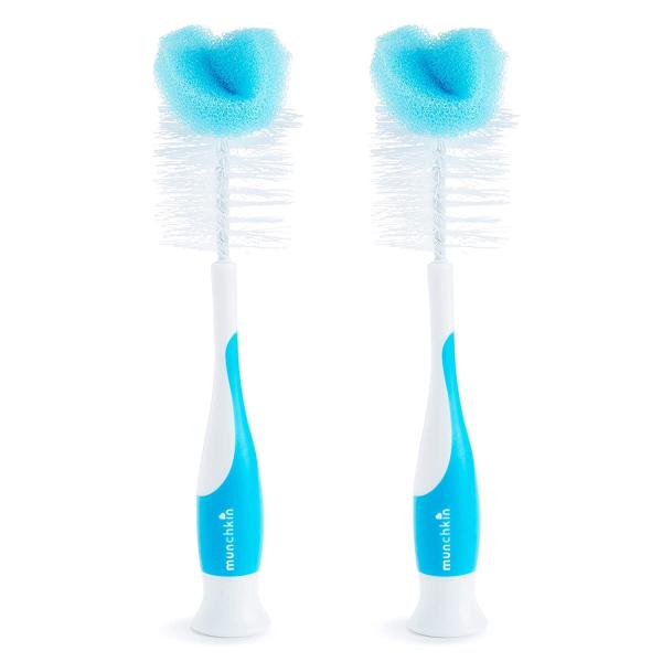Munchkin Sponge Bottle Brush, 2 Pack, Grey