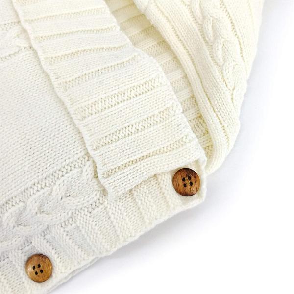XMWEALTHY Newborn Baby Wrap Swaddle Blanket Knit Sleeping Bag Receiving Blankets Stroller Wrap for Baby(Beige) (0-6 Month)
