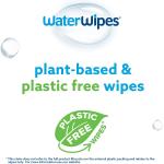 WaterWipes Plastic-Free Original Baby Wipes, 99.9% Water Based Wipes, Unscented & Hypoallergenic for Sensitive Skin, 240 Count (4 packs), Packaging May Vary