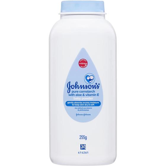 Johnson's Baby Powder with Naturally Derived Cornstarch Aloe & Vitamin E, Hypoallergenic, 9 oz