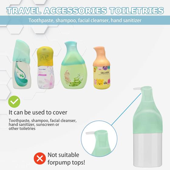 32 Pack Leak Proof Sleeves for Travel Container, Toiletry Covers for Leak Proofing in Luggage, Silicone Travel Bottles Leak Proof Tool Fits Most Size Bottles,Elastic Sleeves for Women,Men, Colorful