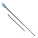 S&T INC. Makeup Spatula and Spoon, Large Cosmetic Spatula and Mini Spoon for Skin Care, 2 Piece Set, Blue/Gray