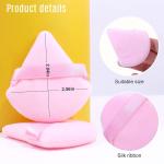 Foonbe Triangle Powder Puff For Loose Powder & Liquid Cosmetic, Soft Plush Powder Puff, Powder Puffs For Face Powder, Makeup Foundation Puff Makeup Tool (Black)