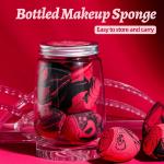 Makeup Sponge Set BS-MALL 6 Pcs blender sponge for Liquid, Cream, and Powder, Bottled Makeup Sponges （Black Pink）