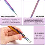 JPNK Blackhead Remover Tools, Stainless Steel Pimple Popper Tool Kit Including 6Pcs Comedone Extractors and a 10X Blackhead Mirror