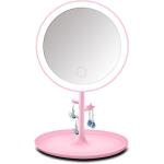 OUOYYO Travel Mirror Touch Screen Lighted Makeup Mirror with 25 LEDs Dimmable Brightness 3 Modes Portable Ultra Thin Compact Vanity Mirror for Girl Women (White)
