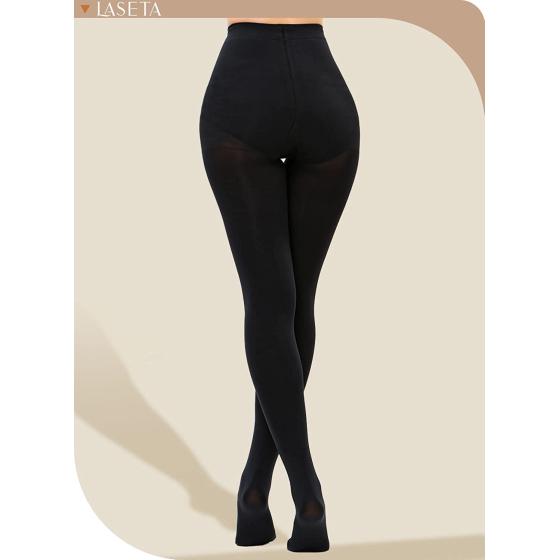 LASETA Tights for Women 120D Control Top Opaque Pantyhose for Winter 2 Pairs