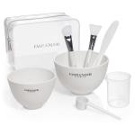 Face Mask Mixing Bowl Set with Silicone Face Mask Brush Applicator, Facial Mask Bowls, Mask Spatula, Measuring Scoop + Cup, Clear Toiletry Bag, 8 IN 1 SPA Quality Face Mask Tool Kit for DIY Clay Mask