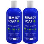 Remedy Soap Tea Tree Oil Body Wash | Helps Body Odor, Athlete's Foot, Jock Itch, Ringworm, Yeast Infections, Skin Irritations | Shower Gel for Women/Men | 100% Natural Tea Tree, Mint & Aloe Skin Cleanser (12 oz)
