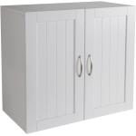 ZENODDLY Kitchen Cupboard Wall Cabinet Storage, Bathroom Storage Wall Cabinet with Double Doors and Adjustable Shelf(White)