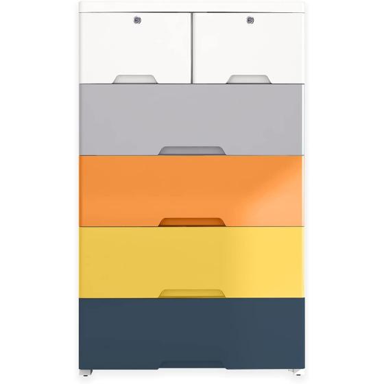 Plastic Dresser Storage 6 Drawers Dressers Storage Cabinet Tall Dresser for Clothes Plastic Drawer Dresser for Bedroom
