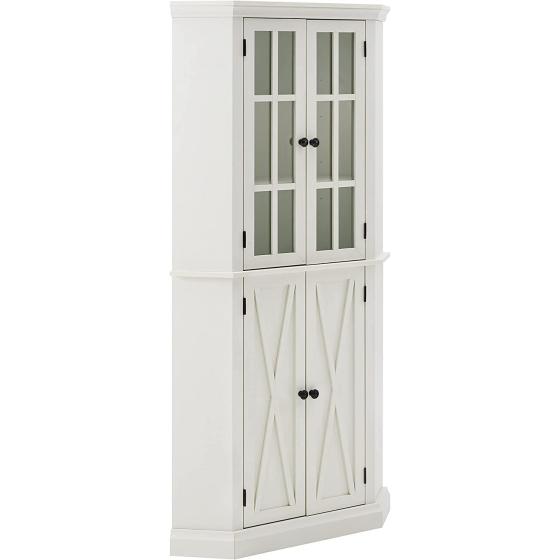 Enclosed Charcoal Corner Cabinet