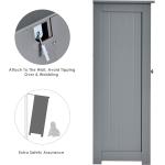 Giantex Bathroom Floor Cabinet, Wooden Storage Cabinet with 1 Door & 3 Drawer, Free Standing Entryway Cupboard, Spacesaver Cabinet