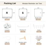 YOZO Cube Storage Organzier Portable Wardrobe Closet Bedroom Dresser (56x18x56 inches) Portable Closet Cube Shelf Armoire Pantry Cabinet， 16 Cubes， White