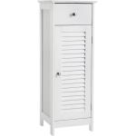 VASAGLE Bathroom Storage Cabinet Free Standing, with Drawer and Adjustable Shelf, Kitchen Cupboard, Wooden Entryway Storage Cabinet, 23.6 x 11.8 x 31.5 Inches, White UBBC61WT