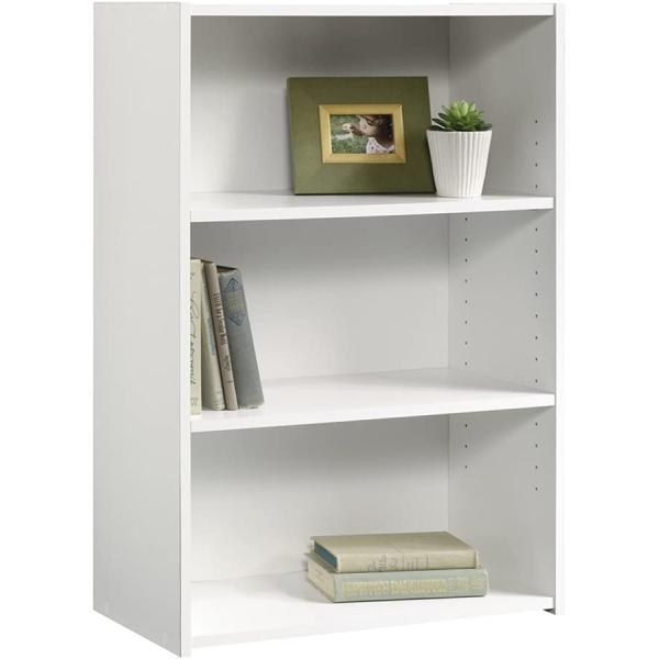 Sauder Beginnings 3-Shelf Bookcase， Soft White finish