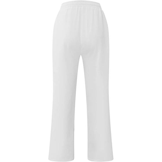 YKARITIANNA Casual Cotton Linen Pants Men,Basic Midweight Drawstring Quick Dry Loose Comfy Slacks,Printed Waistband Trousers