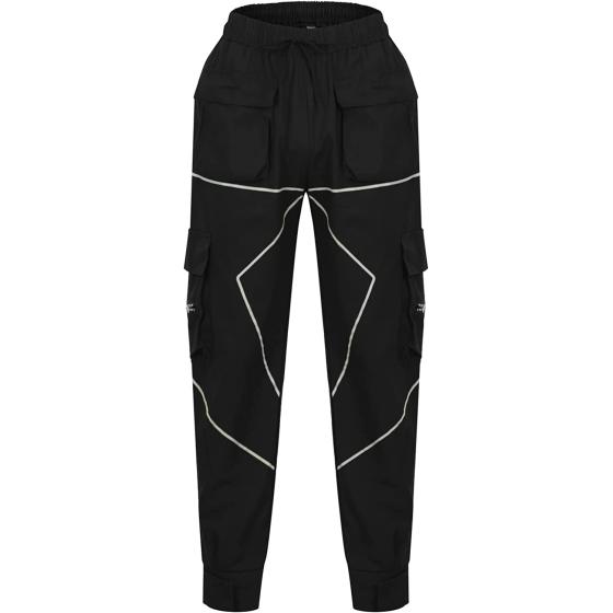 YKARITIANNA Mens Cargo Pants Hip Hop Techwear Harem Pant Jogger Sweatpants with Pockets Jogging Punk Outdoor Sweatpants