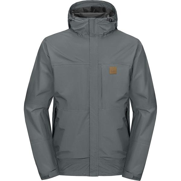 Little Donkey Andy Men's Waterproof Rain Jacket Windproof Light Jacket Outdoor Rain Shell with Hood for Hiking Travel Golf