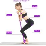 Pedal Resistance Band 6 Tube Natural Latex Pedal Puller Resistance Band Bodybuilding Expander Exercise Sit Up Equipment Tension Rope for Abdomen， Waist， Arm， Yoga Stretching Slimming Training