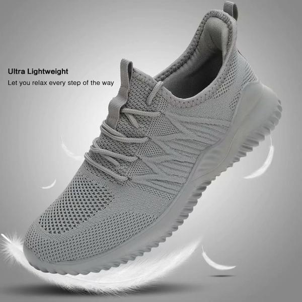 Socviis Mens Slip On Running Shoes Athletic Walking Trainers Lightweight Breathable Mesh Tennis Sneakers
