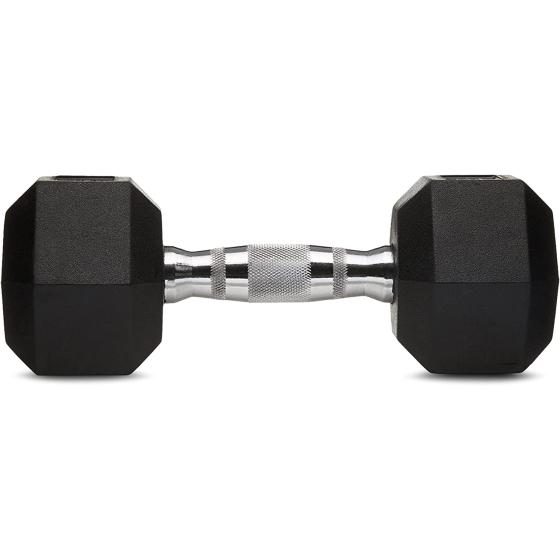 Amazon Basics Rubber Encased Hex Dumbbell Hand Weight
