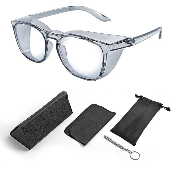 Safety Goggles Protective Eyewear, Safety Glasses for Men, Women and Nurse Eye Protection, with Small Eyeglass Screwdriver