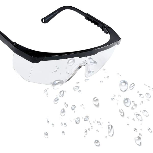UNCO-Safety Glasses， Anti Fog Safety Glasses with Adjustable Arms， Safety Glasses Anti Fog， Clear Safety Glasses， Lab Safety Glasses， Eye Protection Glasses， Protective Eyewear， Work Glasses