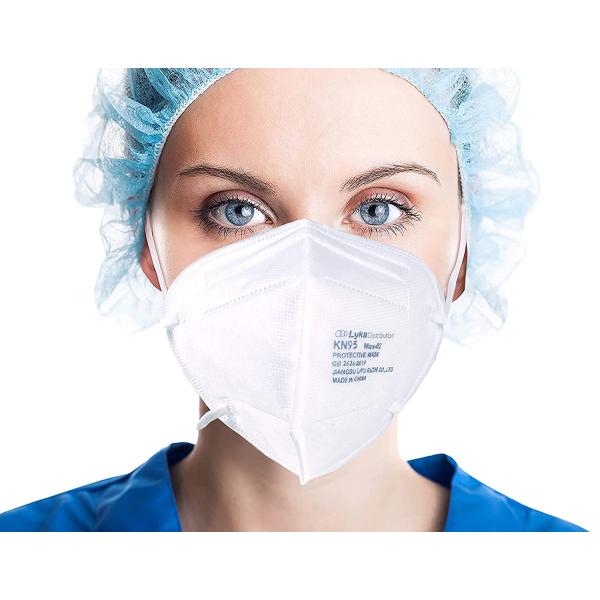 Lyka Distribution KN95 Face Masks - 50 Pack - 5 Layer Protection Breathable KN95 Face Mask - Filtration>95% with Comfortable Elastic Ear Loop | Non-Woven Polypropylene Fabric